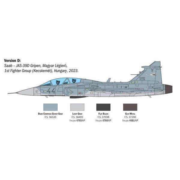 Model Kit letadlo 2664 - JAS 39 GRIPEN TWIN SEATER (1:48) (obrázek 8)