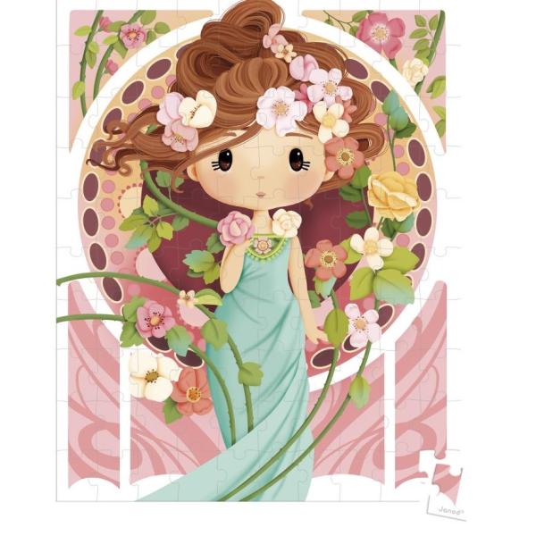 Janod Puzzle v kufříku Umělecké Mucha 100 ks