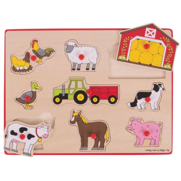 Bigjigs Toys Vkládací puzzle Farmářský statek