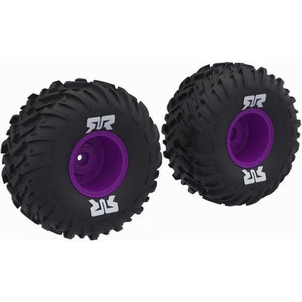 Arrma koleso s pneu dBoots Cut Chevron, disk fialový (2)