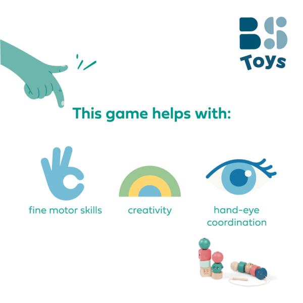 BS Toys Převlékání korálků – motorická hra