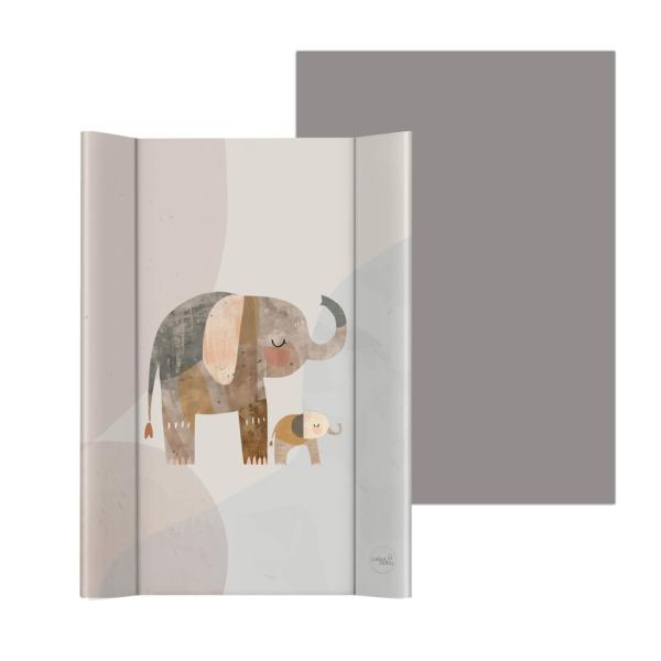 CEBA Přebalovací podložka 2-hranná s pevnou deskou (50×70) Basic Elephant Family
