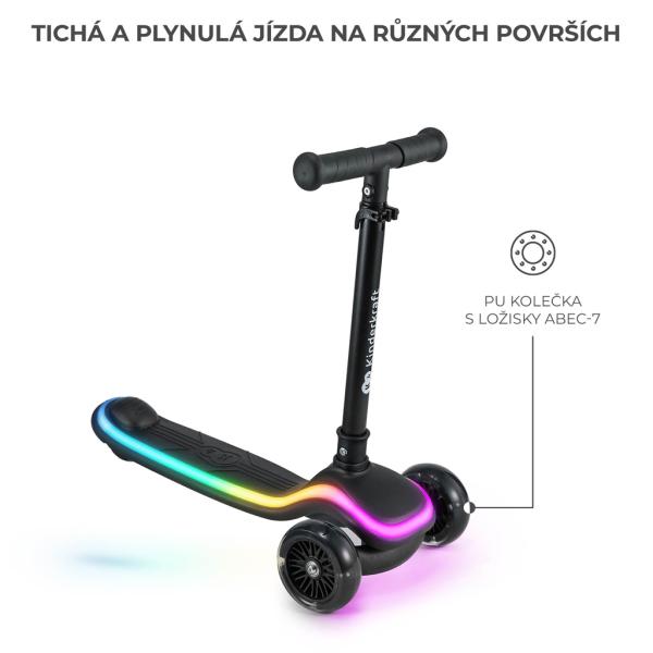 KINDERKRAFT Koloběžka tříkolová Raket Black (obrázek 6)