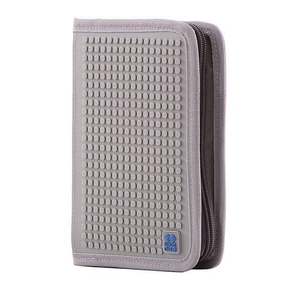 PIXIE CREW školní pouzdro šedě-modré