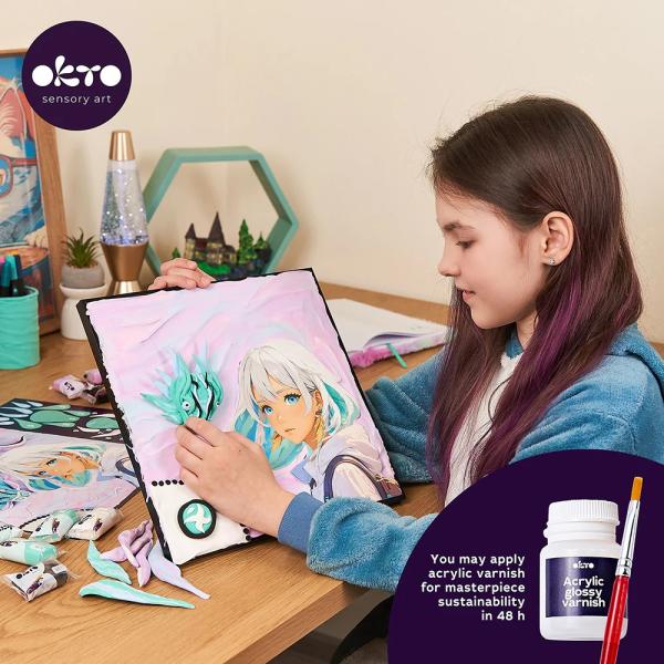 OKTO Manga motiv živlů "Vítr" výtvarný set 30x40 cm (obrázek 6)