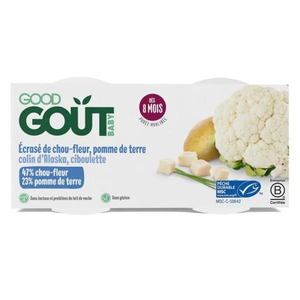 2x GOOD GOUT BIO Treska pestrá s karfiolom a zemiačiky 190 g