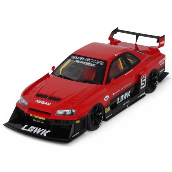 1:18 LB-ER34 SUPER SILHOUETTE SKYLINE ACTIVE RED 2
