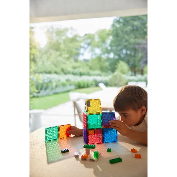 Cleverclixx Magnetická stavebnice Brick Tiles Pack Intense – 16 ks (obrázek 6)