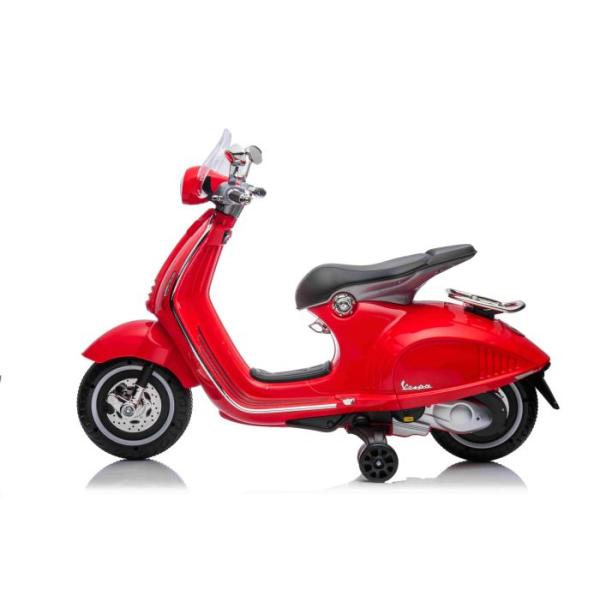 Elektrická motorka Vespa 946 i se zpětným chodem, červené, s pomocnými koly (obrázek 9)