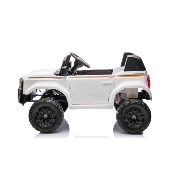 Elektrické autíčko Toyota Landcruiser 12V, bílé, široké jednomístné sedadlo, 2,4 GHz dia (obrázek 3)