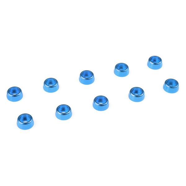 Podložka pre valc. hlavu M2/6mm hliník modrá (10)