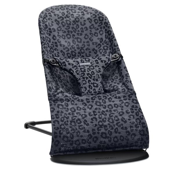 BABYBJÖRN Lehátko Bliss Anthracite Leopard mesh, černá konstrukce