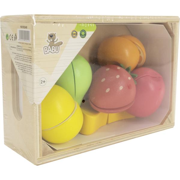 BABU – Dřevěné krájecí ovoce v přepravce