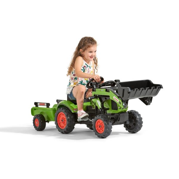 Falk Šlapací traktor 2040AM Claas Arion 410 s nakladačem a vlečkou - zelený (obrázek 4)