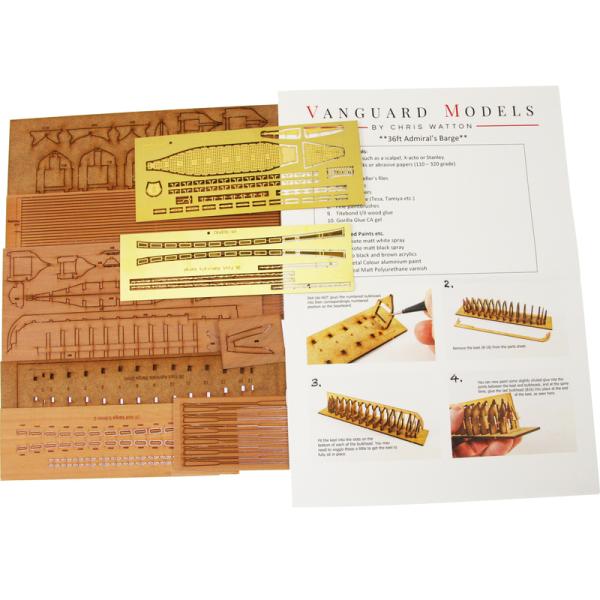 Vanguard Models admirálský člun 36" 1:64 kit (obrázek 6)