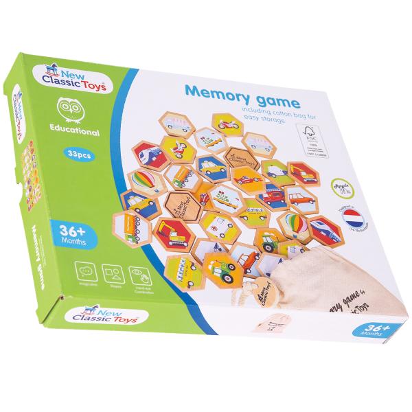 New Classic Toys Dřevěné pexeso - dopravní prostředky (obrázek 4)