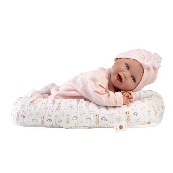 Llorens 74122 NEW BORN - realistická panenka miminko se zvuky a měkkým látkovým tělem - 42 (obrázek 3)