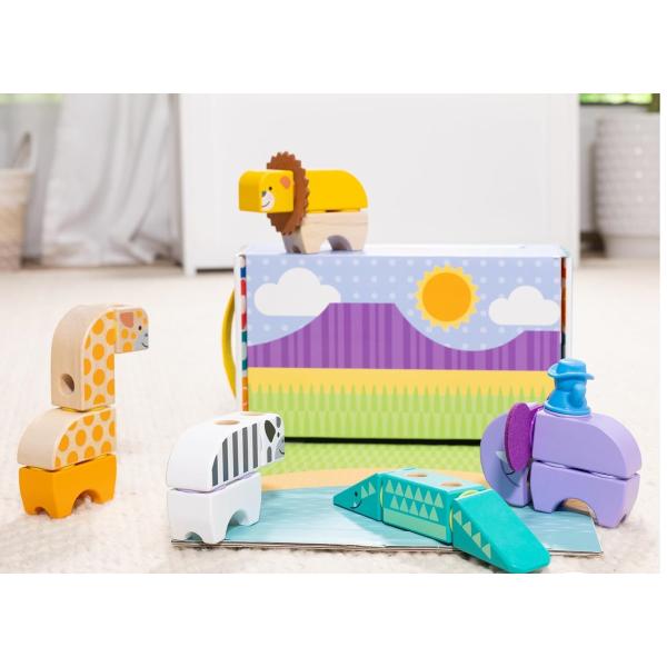 Spin Master Melissa & Doug Blockables stavebnice Safari hrací sada