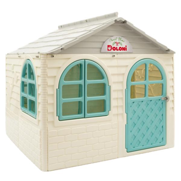 Doloni Dětský domeček bílo-modrý 137x130x120cm