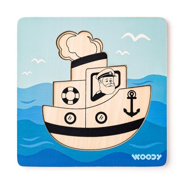 Woody Puzzle Baby – loďka