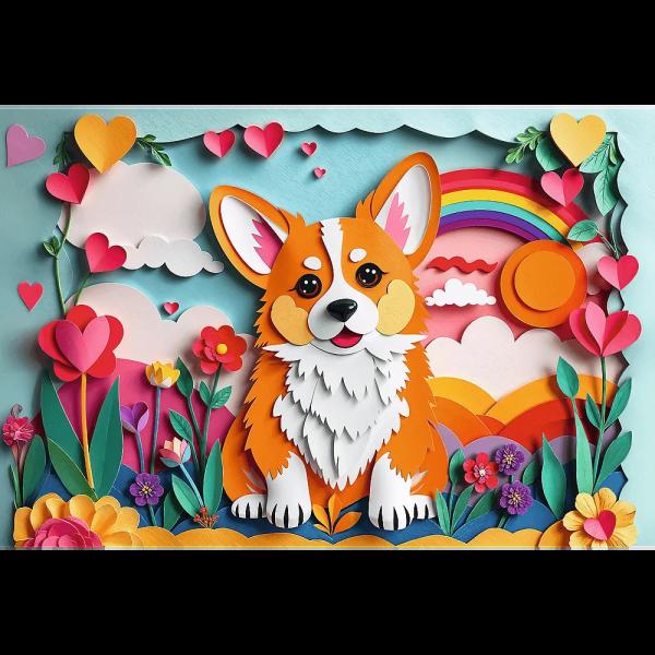 Trefl Puzzle 160 Výroční – Paper Art: Pes