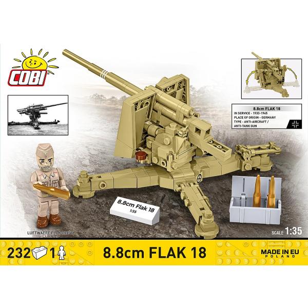 Cobi Protiletadlové dělo 8.8 cm Flak 18 (DAK), 1:35 (obrázek 3)