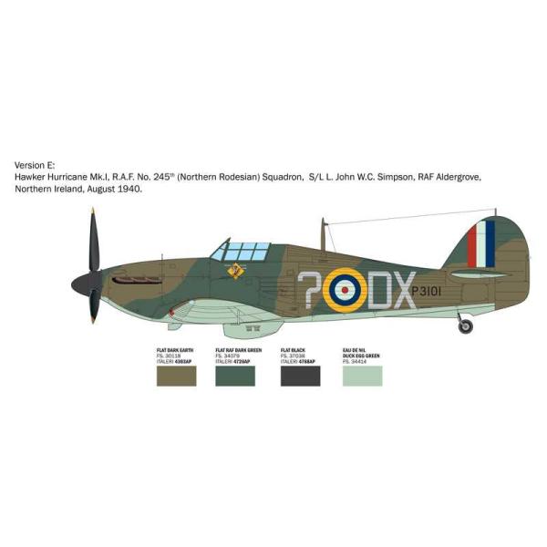 Model Kit letadlo 2838 - Hurricane Mk.I esa (1:48) (obrázek 7)