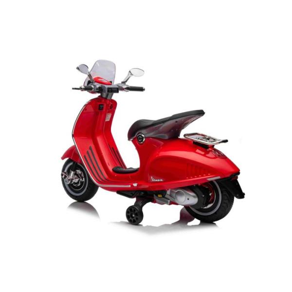 Elektrická motorka Vespa 946 i se zpětným chodem, červené, s pomocnými koly (obrázek 4)