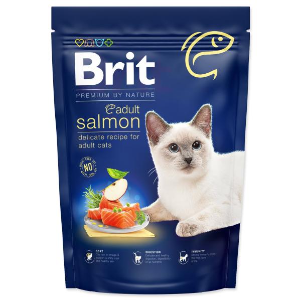 Krmivo Brit Premium by Nature Cat Adult Salmon 800g