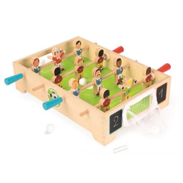 Janod - Mini Calcio Da Tavolo In Legno Campioni - A Partire Dai 3 Anni, J02070, Multicolore-image