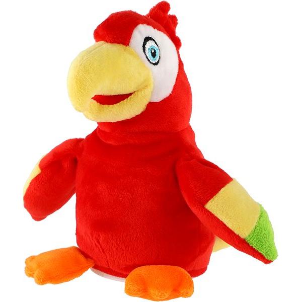 Papagáj Jaruško opakujúci vety 16 cm na batérie so zvukom