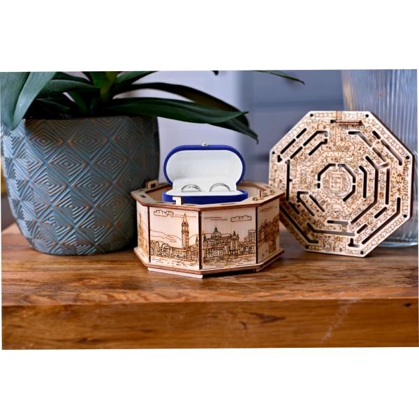 EscapeWelt 3D dřevěná skládačka hlavolamu Secret Maze Box