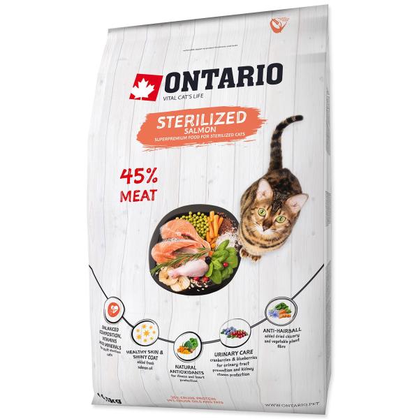Krmivo Ontario Cat Sterilised Salmon 6,5kg (obrázek 3)