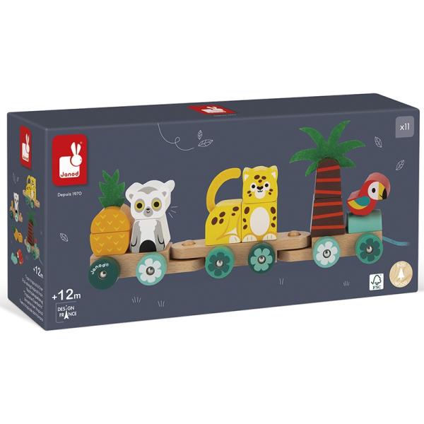 Janod Dřevěný vláček pro děti Tropik (obrázek 6)