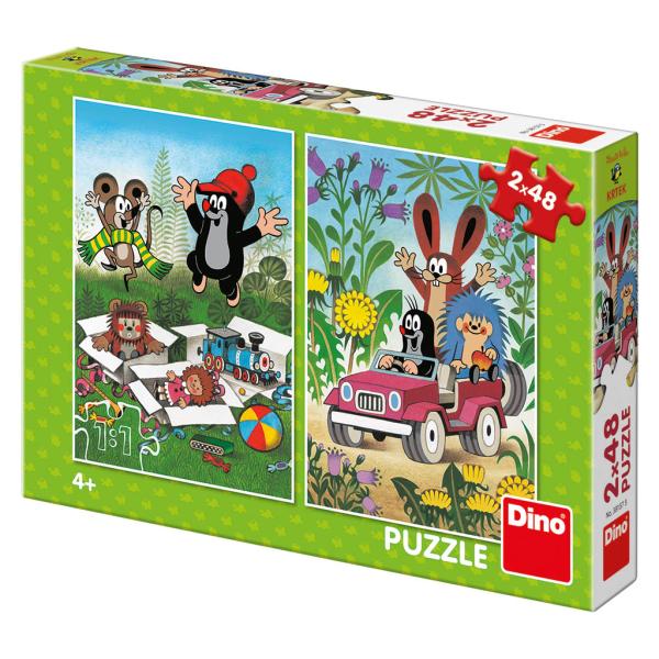 Dino Krtek se raduje 2x48 Puzzle NOVÉ