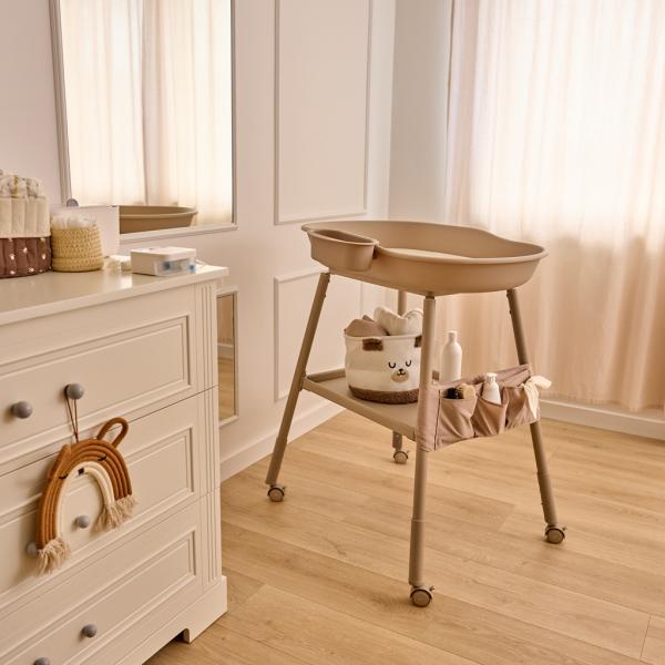 LIONELO Pult mobilní přebalovací Rosie Beige Sand