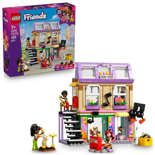 LEGO® Friends 42653 Obchod s hudobninami a byt