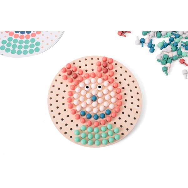 BS Toys Mozaika s dřevěnými kolíčky