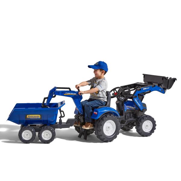 Falk Šlapací traktor 3090W New Holland T8 s nakladačem, rypadlem a maxi vlečkou (obrázek 5)
