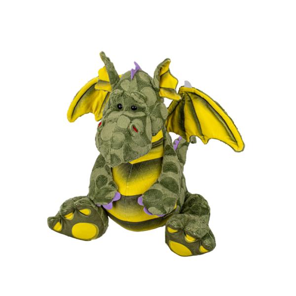 Drak plyšový 23cm zelený sedící