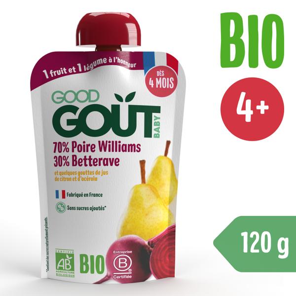 Good Gout BIO Hruška Williams s červenou řepou (120 g)