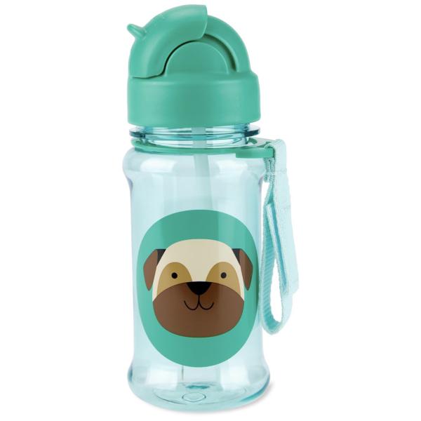 SKIP HOP Zoo tritan Láhev s brčkem 355ml Mopsík 12m+