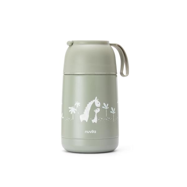 Termoska se silikonovým držákem 620ml, Sage Green