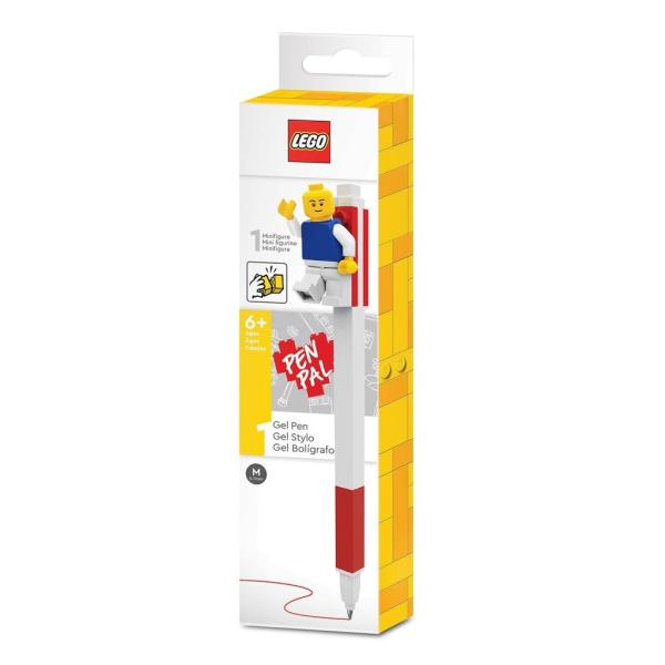LEGO® Gelové pero s minifigúrkou, červené - 1 ks