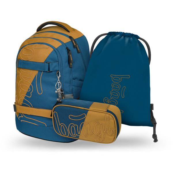 Baagl Set Di Zaini Per La Scuola, Per Ragazzi E Ragazze, 3 Pezzi, Skateboard, Skate Max, Borsa Per La Scuola A Partire Dalla 3A Classe, Zaino Per La Scuola Elementare Con Cintura Toracica, Zaino-image