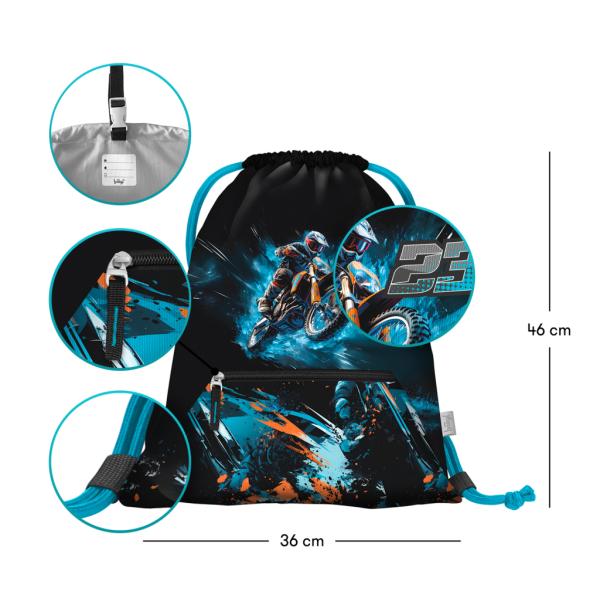 BAAGL Taška s priehradkou na zips Motorka (obrázek 3)