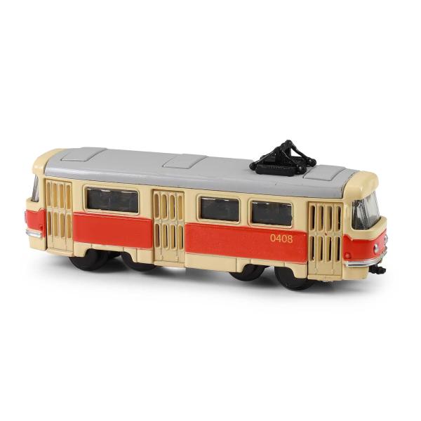 Kovová retro električka mini 8,5 cm