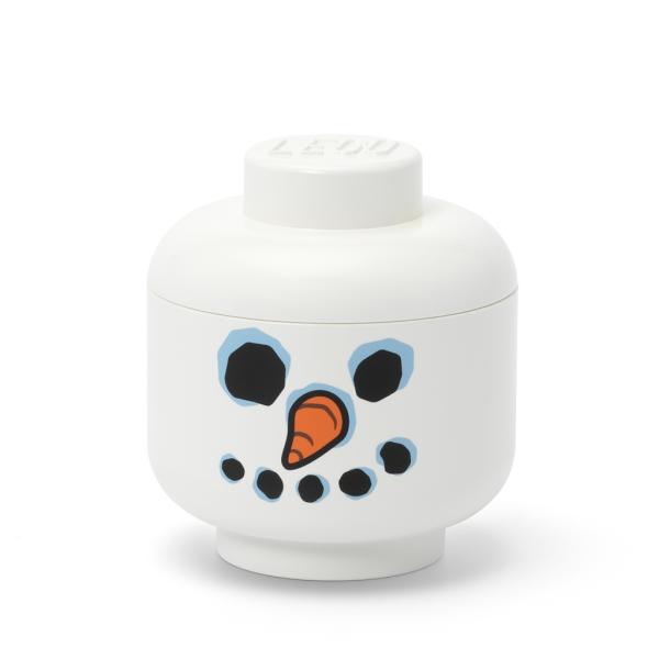 LEGO úložná hlava (mini) - sněhulák