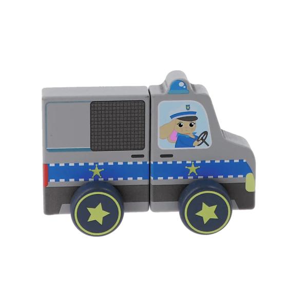 Trefl Magnetické vozidlo - Policejní auto - 2 prvky