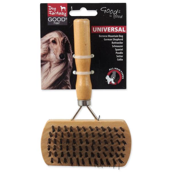 Kartáč Dog Fantasy drátky/nylon oboustranný hranatý 17cm (obrázek 3)